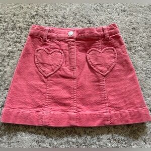 J Crew corduroy skirt with heart pockets. Size 4